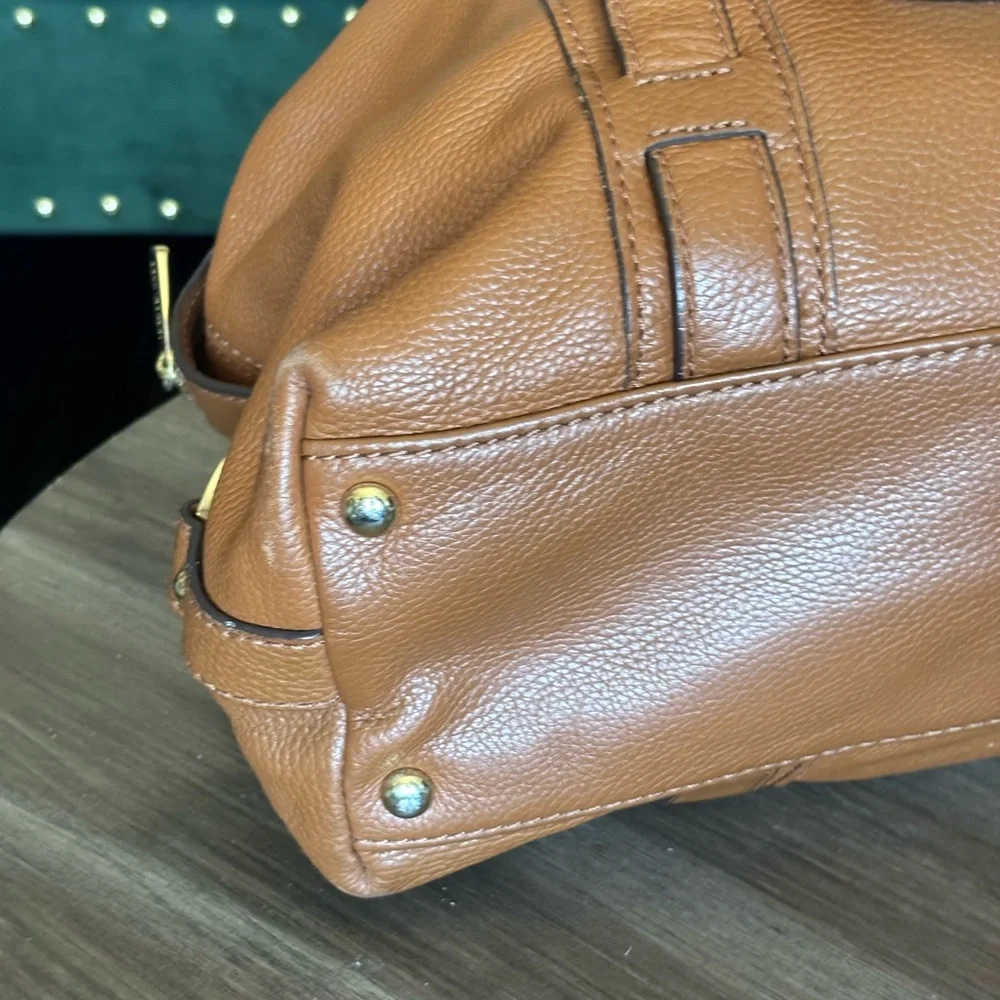 Michael Kors Timeless Brown Leather Satchel - Picture 10 of 16